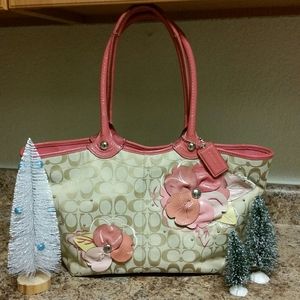 Authentic Coach Floral Poppy Bleeker Purse